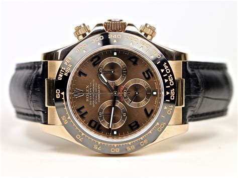 rolex watch daytona everose gold leather strap price|Rolex gold dial.